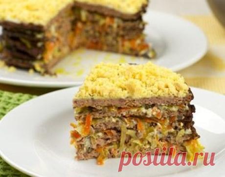 Рецепт печеночного торта - Холодные закуски . 1001 ЕДА вкусные рецепты с !