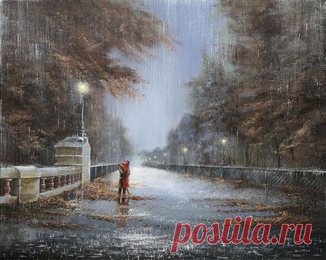 Музыка дождя - мелодия любви в работах английского художника Jeff Rowland