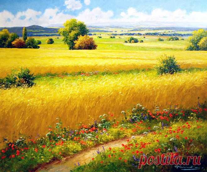 Заливные луга! Художник Gerhard Neswadba | Дачный участок