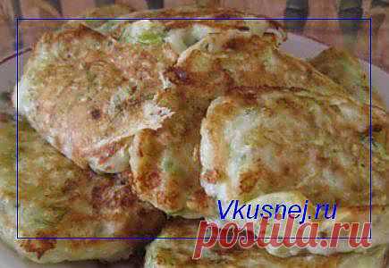 Капустные оладьи с сыром. | Рецепты вкусно