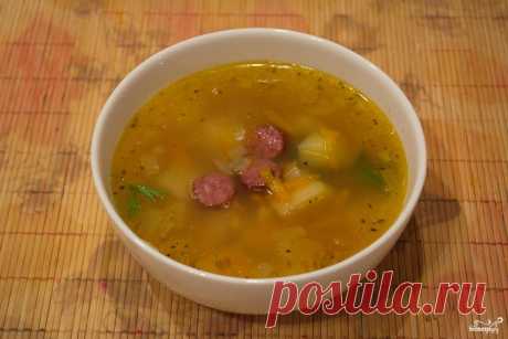 Гороховый суп с охотничими колбасками - пошаговый кулинарный рецепт на Повар.ру