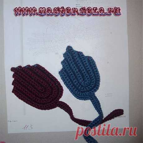 Ирландское кружево » Blog Archive » Вязаный лист на бурдоне