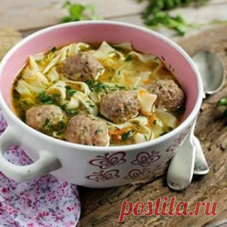 Рецепт супа с фрикадельками и вермишелью в мультиварке / Меню недели