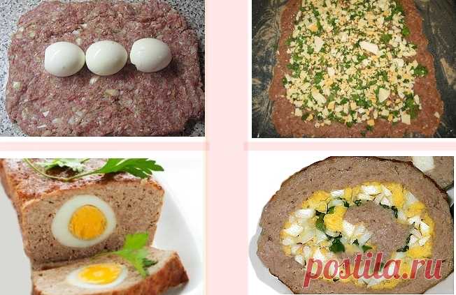 Хозяюшка. Кушать подано! - Мясной рулет с начинкой из яиц