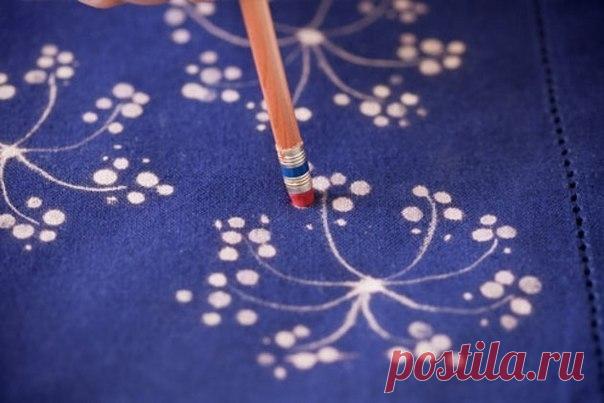 Декор с помощью отбеливателя