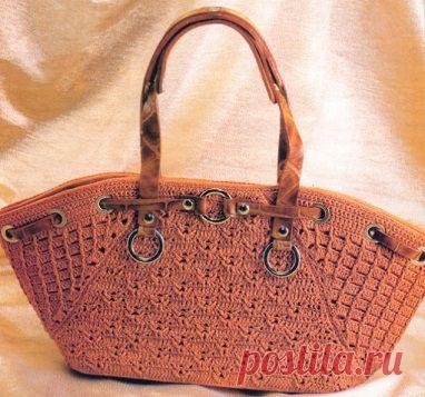 Вязанная сумка крючком+схема с описанием!