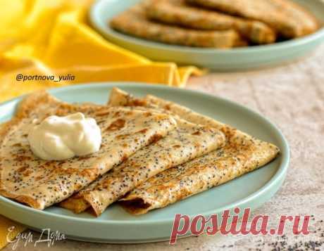 Блины на ряженке с маком, пошаговый рецепт на 1787 ккал, фото, ингредиенты - @portnova_yulia