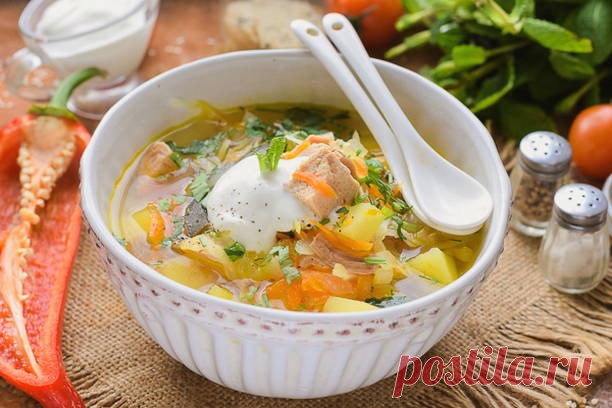 Щи из свежей капусты со свининой - Вкусные Идеи