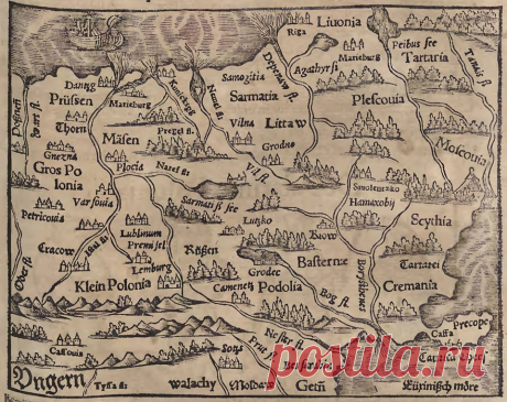 Nina Borovik - 1544 год. Карта Себастьяна Мюнстера. Все на своих...
