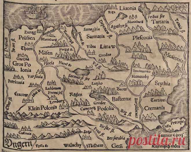 Nina Borovik - 1544 год. Карта Себастьяна Мюнстера. Все на своих...