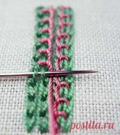 Stitch Play: Combining Chain Stitch & Buttonhole Stitch