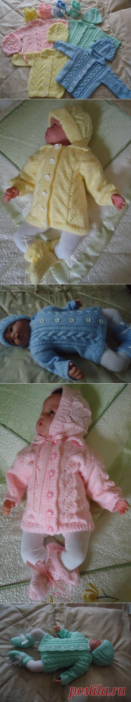 Lovely hand knitted Baby set от RenisDesignermodelle на Etsy