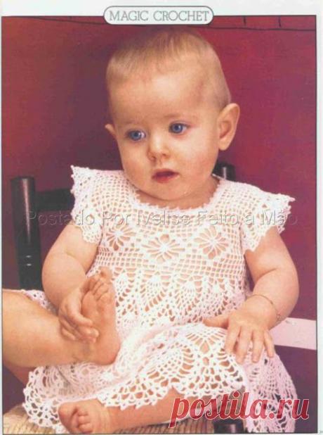 Knitting dress for baby girl. Free double knitting patterns for children. | Все о рукоделии: схемы, мастер классы, идеи на сайте labhousehold.com