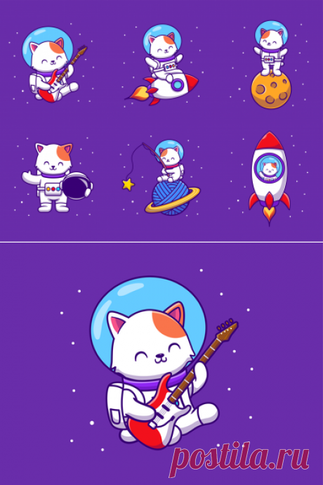 Astro Cat 😹👨‍🚀🚀 от катализатора на Dribbble