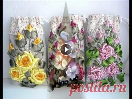В этом видео представлена часть моих работ.Изделия выполнены из льна,габардина.Вышивка атласными лентами,бисером ,бусинами.Принимаю заказы здесь Музык...