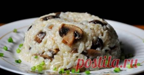 РИС С ГРИБАМИ НА СКОВОРОДЕ - Вкусно и просто