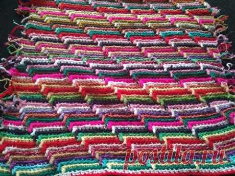 Вяжем из остатков пряжи/3D узор крючком для любого изделия/Crochet