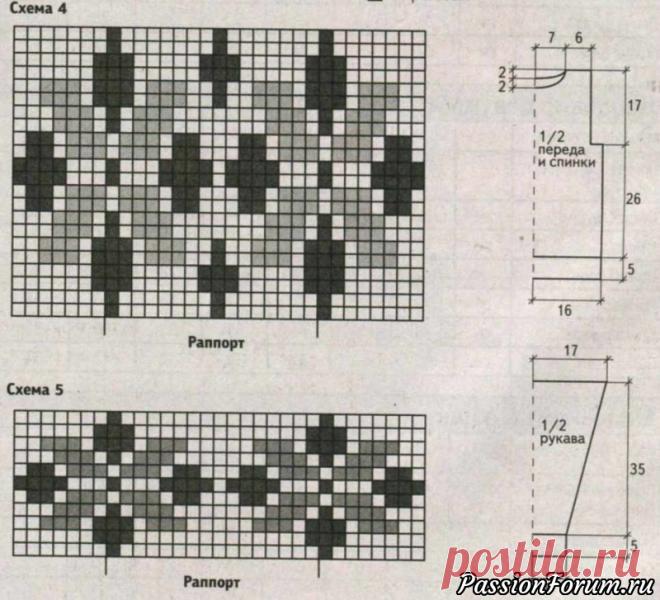 Пуловер и шапка с орнаментом