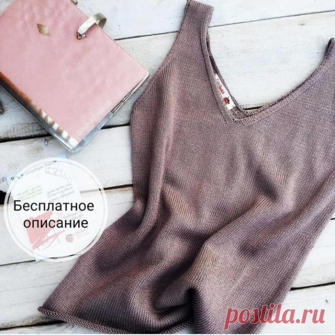 Вяжем летнюю майку-топ