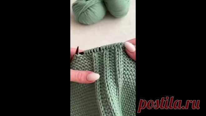 Вяжем красивые дорожки из лицевых петель. Выглядит просто супер!!!