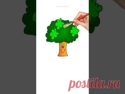 Нарисовала дерево - YouTube