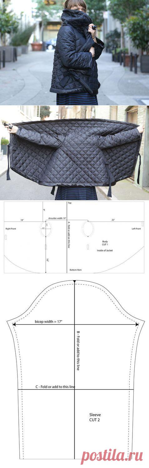Стеганный прямоугольный жакет (выкройка, Diy) / Простые выкройки / ВТОРАЯ УЛИЦА