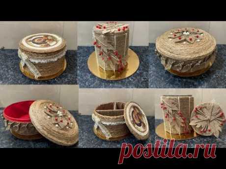 3 DIY storage basket ideas from waste material| jute craft basket| #youtube #ytstudio