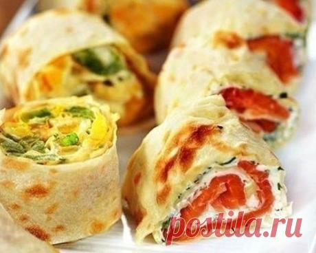 Суперзакуска: роллы с ветчиной и рыбой