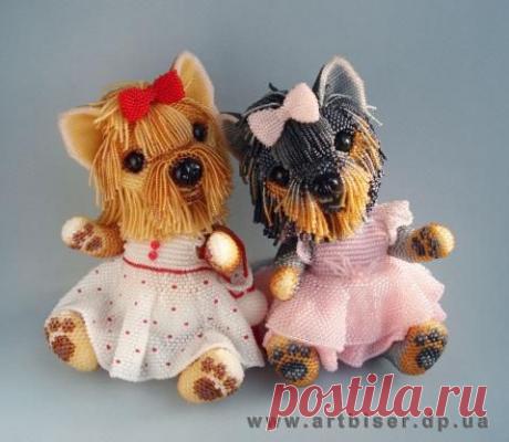 Неплюшевые Йорочки | biser.info - всё о бисере и бисерном творчестве