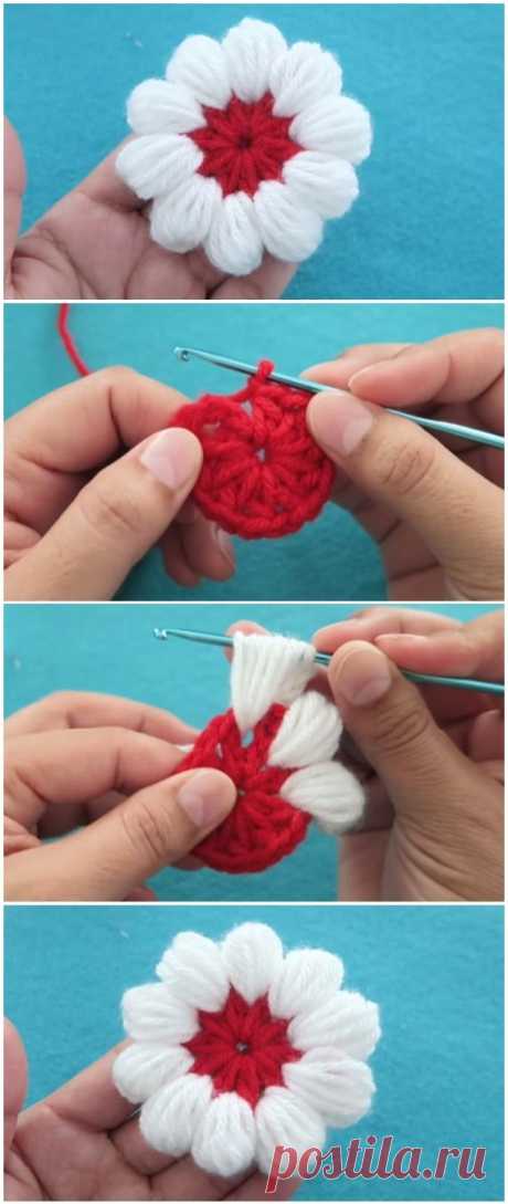Crochet Beautiful Flower Puff Stitch