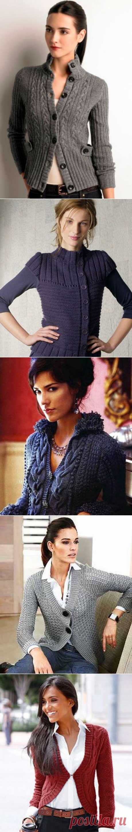 Модные вязаные кофты 2014 года: на фото модели для женщин на весну, осень, зиму и лето