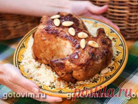 Курица, фаршированная кус-кусом с орехами и медом. Фото-рецепт / Готовим.РУ