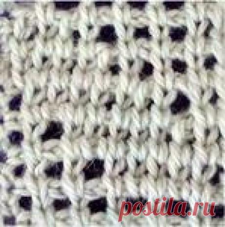 Тунисское вязание - Узоры на сетке с воздушными петлями (тунисская филейка)