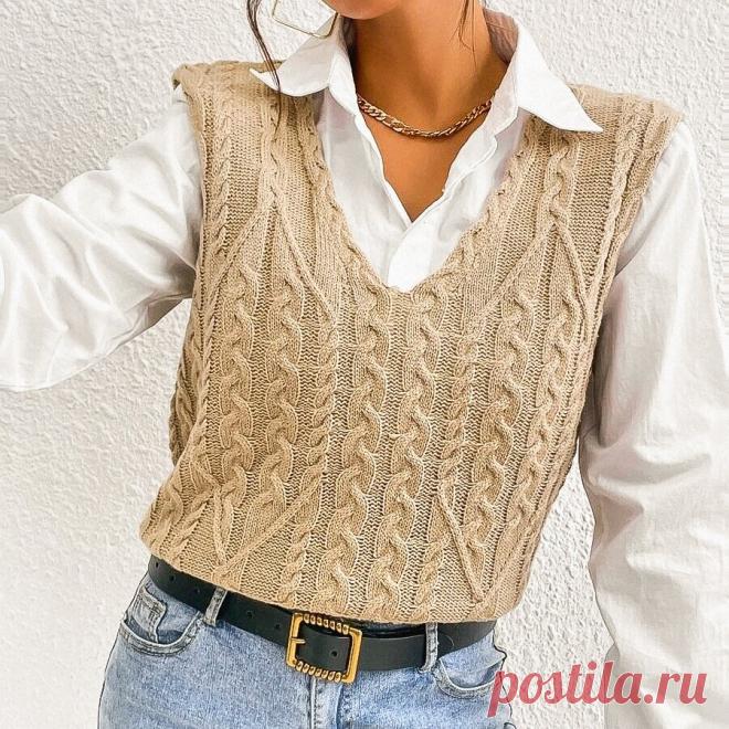 Стильные вязаные безрукавки — выбирайте модель, к которой я составлю схему | Вяжем вместе! | Дзен
