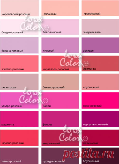 Розовый цвет: значение, применение, сочетание | LOOKCOLOR