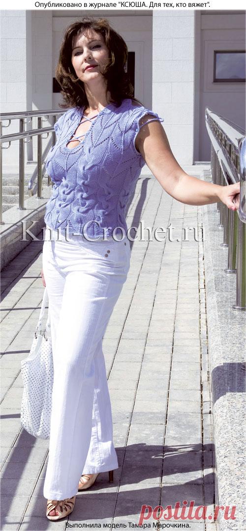 Пуловер на спицах со шнуровкой. - Пуловеры женские спицами - Вязание спицами - Каталог статей - Вязание спицами и крючком