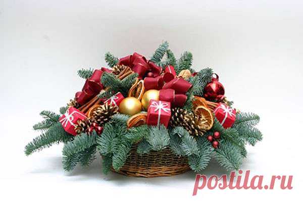 Новогодние композиции своими руками. Фото и мастер-класс