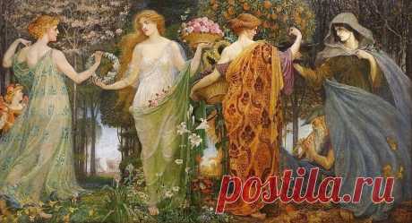 Walter Crane (1845−1915) — Маска четырёх времен года, 1905-1909 годы