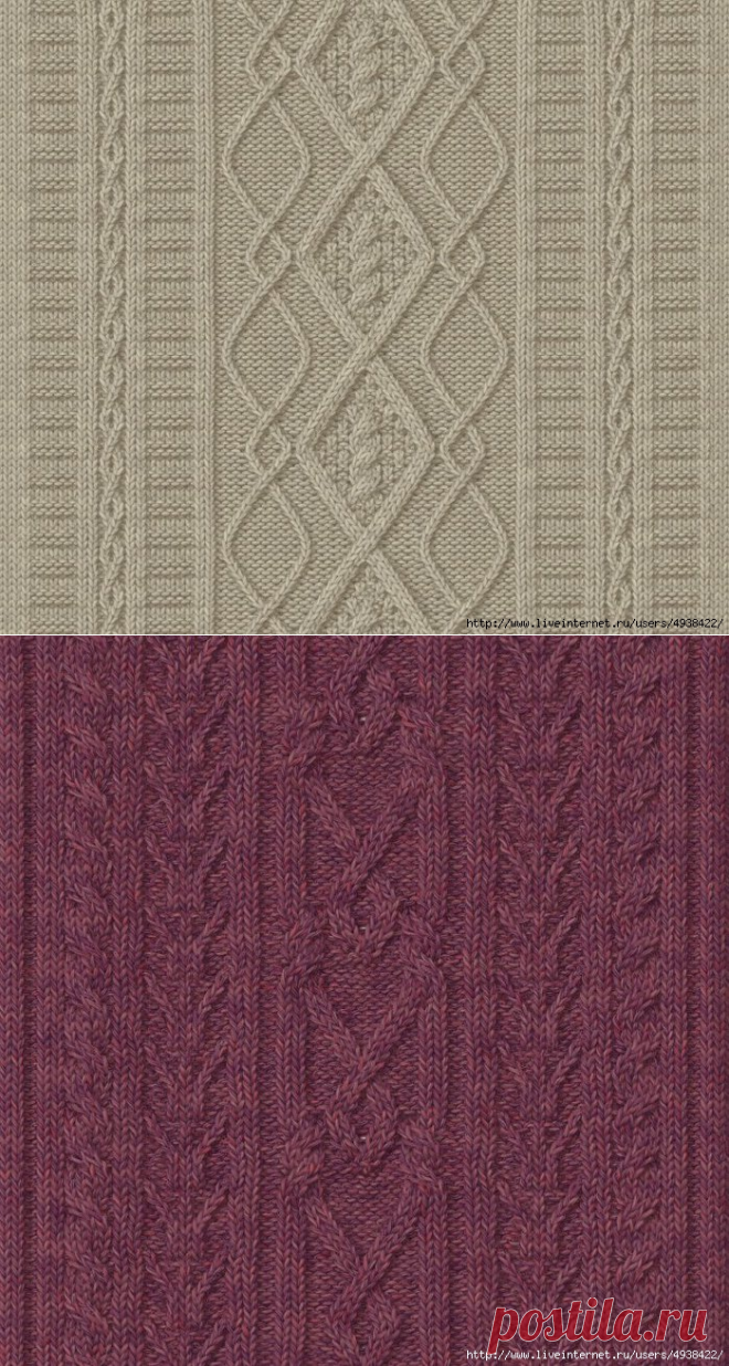 Узоры спицами. Подборка.