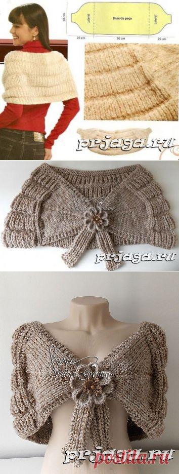 Накидка спицами