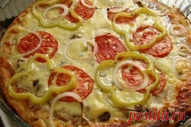 Сочная пицца с курицей