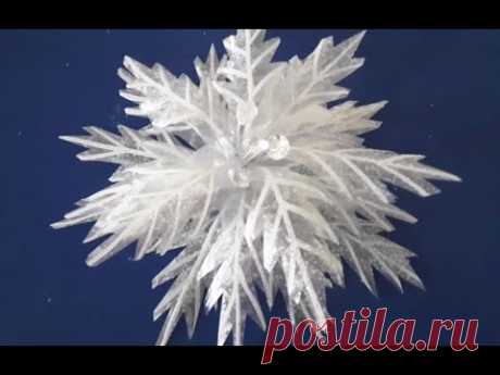 ❄️ХРУСТАЛЬНАЯ СНЕЖИНКА  из КЛЕЕНКИ ❄️ЗИМНЕЕ  УКРАШЕНИЕ❄️DECOR