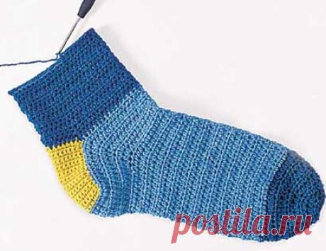 Как вязать носки крючком - схема вязания крючком. Вяжем Техника вязания на Verena.ru Учебный курс по вязанию носков крючком из журнала «Сабрина. Специальный выпуск» 4/2015