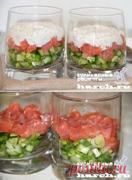 Семга с огурцами “Под снегом” | Харч.ру - рецепты для любителей вкусно поесть