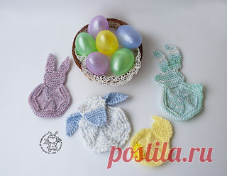 Ravelry: Applique Easter: bunny, lamb, chicken pattern by Morgunova Olga