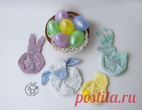 Ravelry: Applique Easter: bunny, lamb, chicken pattern by Morgunova Olga