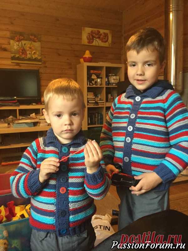 Зимние вязалочки для внуков | Вязание спицами для детей