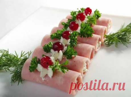 Банкетная закуска - рулетики из ветчины с разными начинками: варианты приготовления | Кулинарные записки обо всём | Яндекс Дзен