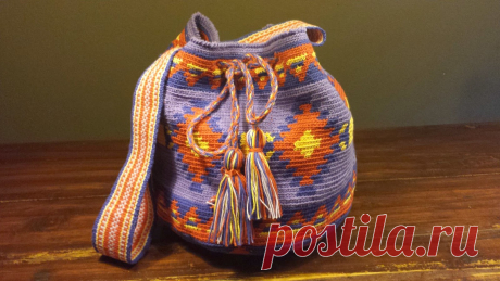 Вяжем индейскую сумку Mochila. Схемы и видеоМК