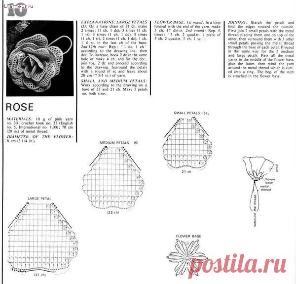 ВЯЗАНЫЕ ЦВЕТЫ - КАЛЛЫ, РОЗА и др.